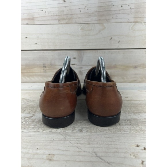 Giorgio Brutini Mens 8.5 Leather Patchwork Loafer Tassel Shoes 014-3600 Brown - Picture 2 of 8